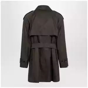 Burberry Leadenham mid-length gabardine trench coat in brown
