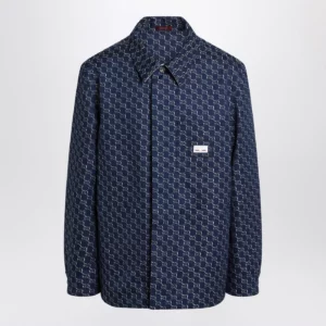 GUCCI Blue/white jacket with GG Shadow