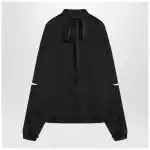 Balenciaga Black satin blouse with bow