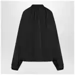 Balenciaga Black satin blouse with bow