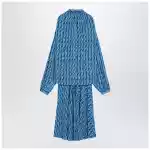 Balenciaga Midi dress with bow and blue print