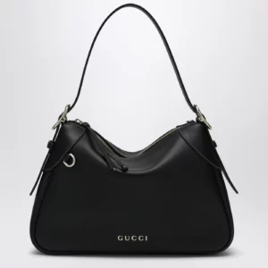 GUCCI GG Emblem medium black shoulder bag