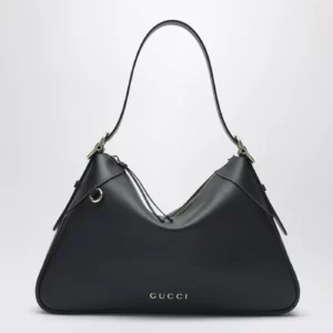 GUCCI GG Emblem large black shoulder bag