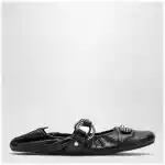 Balenciaga City black ballet flats in Arena lambskin leather