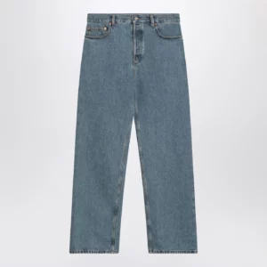 GUCCI Light blue wide-leg jeans