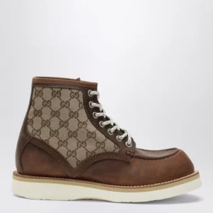 GUCCI Laced ankle boot with GG insert