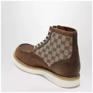 GUCCI Laced ankle boot with GG insert