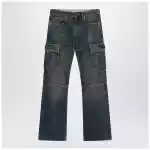 Balenciaga Blue Cargo Regular jeans with a faded effect