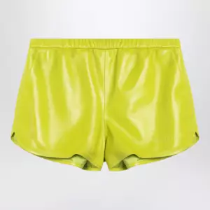GUCCI Lime green Shorts in leather