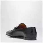 GUCCI Black moccasin with buckle