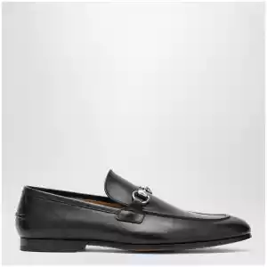 GUCCI Black moccasin with buckle