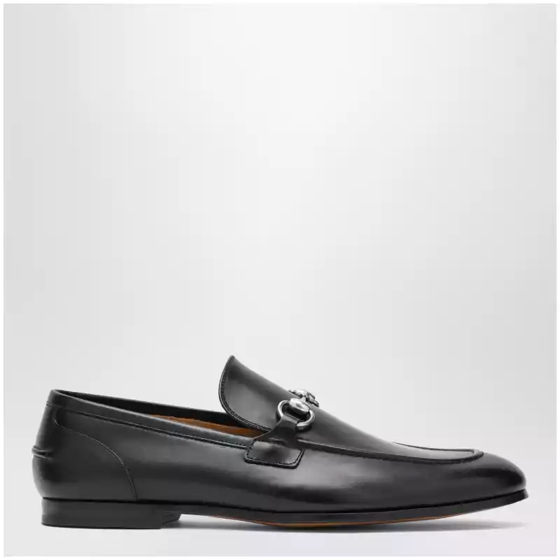 GUCCI Black moccasin with buckle