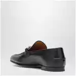 GUCCI Black moccasin with buckle