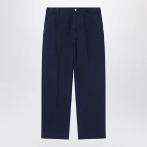 GUCCI Dark blue washed denim trousers