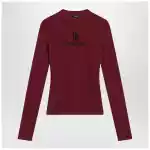 Balenciaga Ribbed burgundy Nano BB sweater