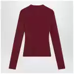 Balenciaga Ribbed burgundy Nano BB sweater