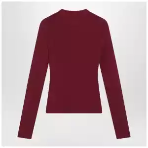Balenciaga Ribbed burgundy Nano BB sweater