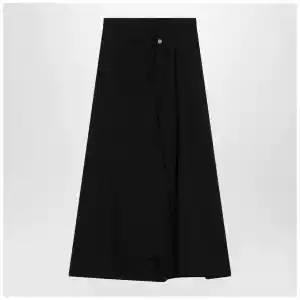 Balenciaga Draped black skirt in crêpe