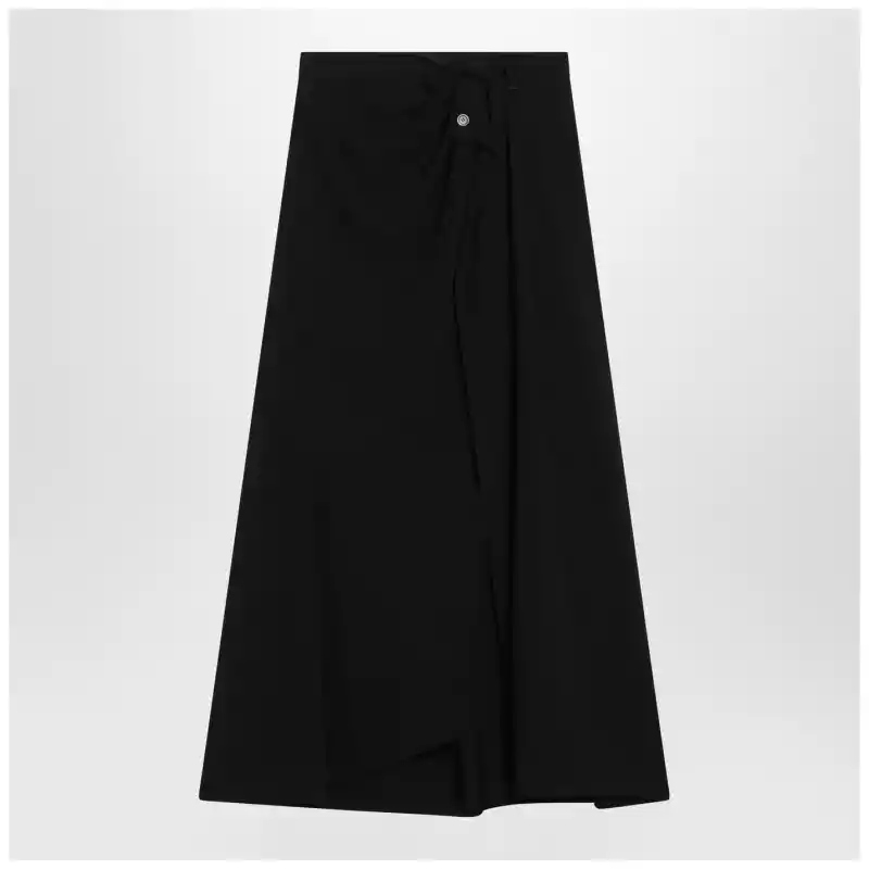 Balenciaga Draped black skirt in crêpe