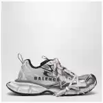 Balenciaga 3XL Split Logo Sneakers in white/navy/grey