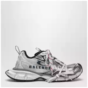 Balenciaga 3XL Split Logo Sneakers in white/navy/grey