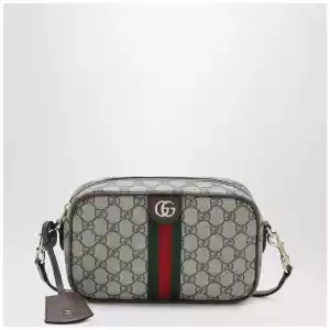 GUCCI Small Ophidia camera bag in beige GG canvas