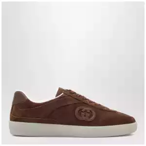 GUCCI Brown suede G75 Sneakers
