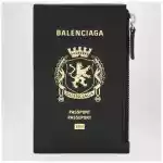 Balenciaga Black leather passport holder and wallet