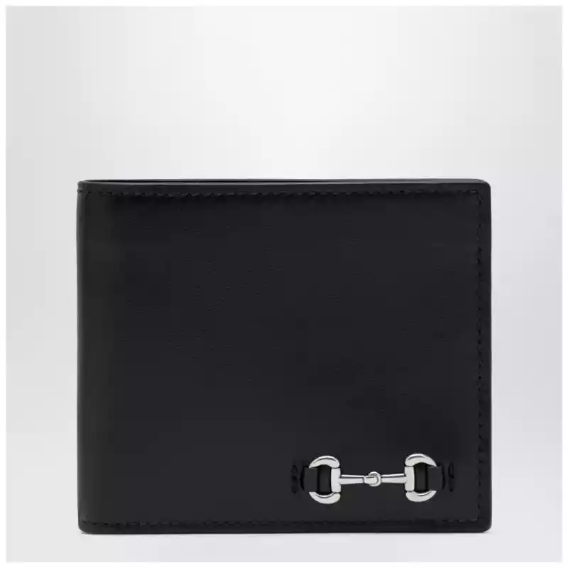 GUCCI Black bi-fold wallet with Horsebit