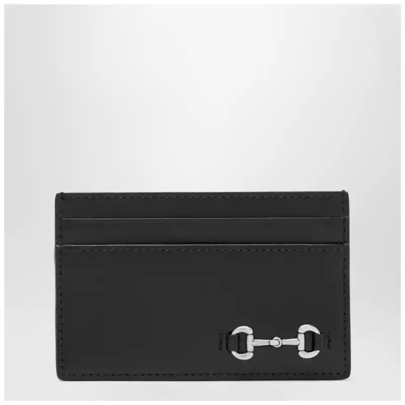 GUCCI Black cardholder with Horsebit