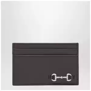 GUCCI Cocoa cardholder with Horsebit