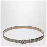 GUCCI Thin reversible GG Marmont belt in beige/GG Supreme