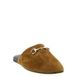Gucci Gg Suede Mules
