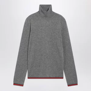 GUCCI Grey cashmere turtleneck sweater