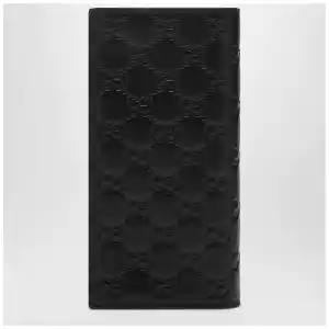 GUCCI Black GG Emblem long wallet