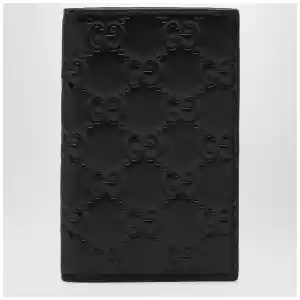 GUCCI Black GG Emblem vertical card holder