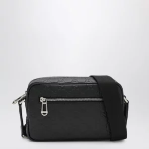 GUCCI Small black GG Emblem shoulder bag