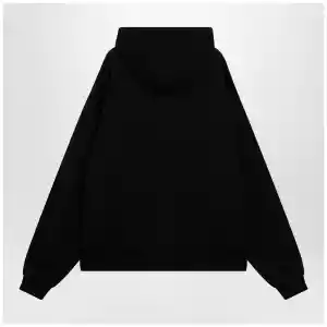 Balenciaga Oversized zip hoodie in black cotton