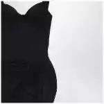 Balenciaga Black draped mini dress in jersey