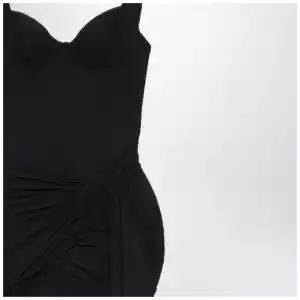 Balenciaga Black draped mini dress in jersey