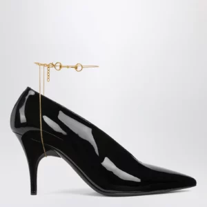 Black Gucci 97 heeled mules