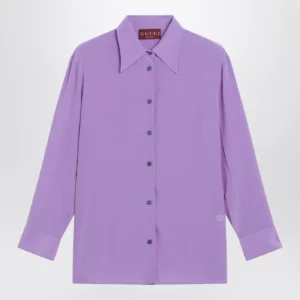 GUCCI Purple silk shirt