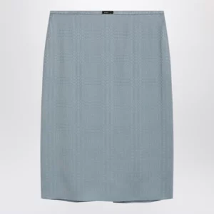 GUCCI Light blue GG jacquard silk skirt