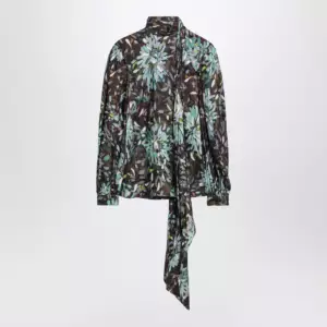 GUCCI Printed silk twill blouse