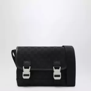 GUCCI Small black GG fabric crossbody bag