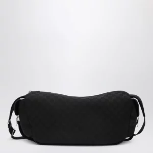 GUCCI Large black crossbody bag in GG fabric