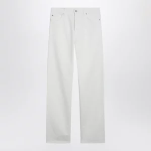 GUCCI White trousers with Horsebit detail