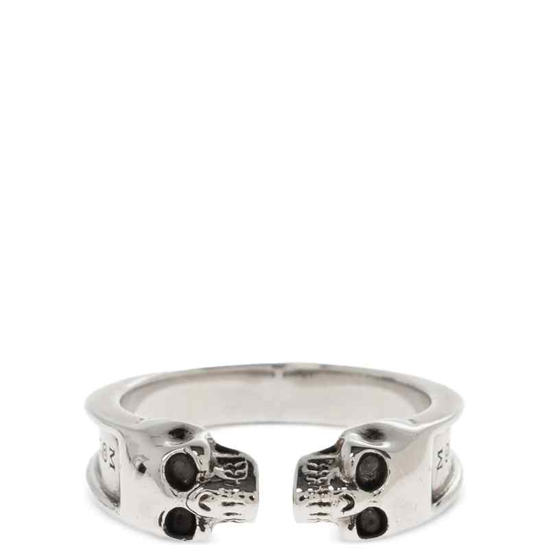 Alexander McQueen Thin Twin Skull Ring