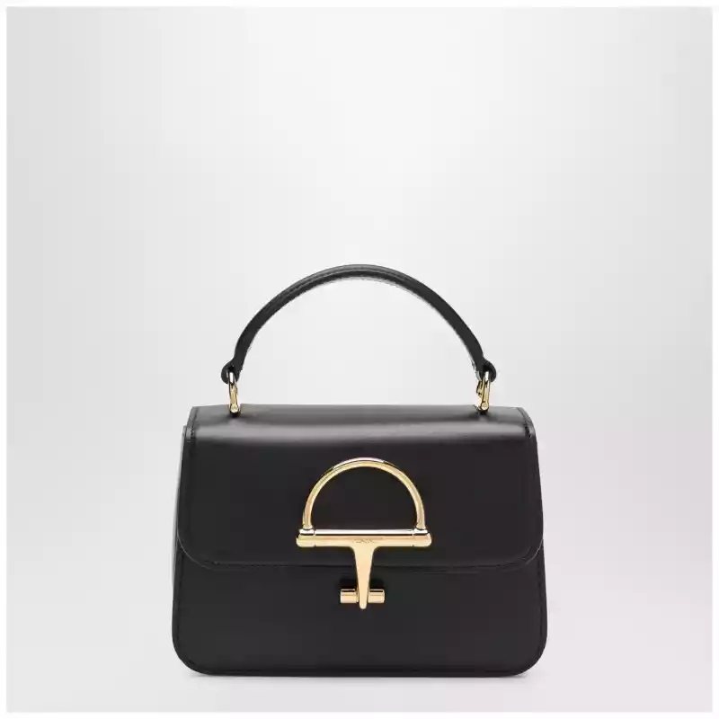 GUCCI Small Siena top handle bag in black leather