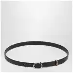 GUCCI Thin black belt with oval buckle